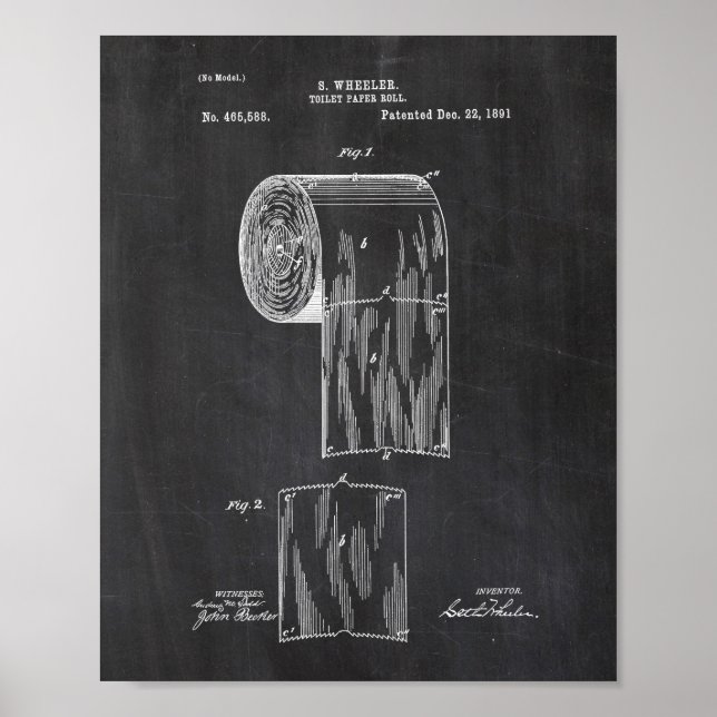 Toilet Paper Patent Poster (Front)