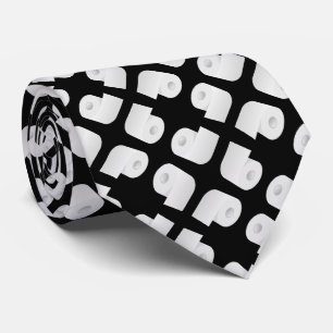 Toilet Paper Pattern Neck Tie