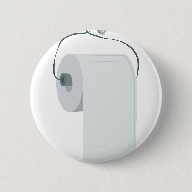 Toilet Paper Pinback Button (Front)