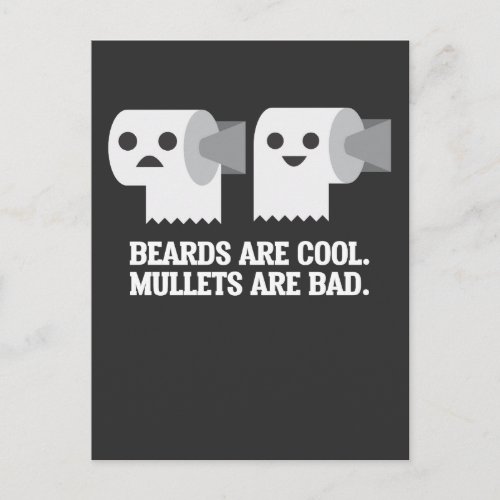 Toilet Paper Redneck Beards cool Mullets Bad Postcard
