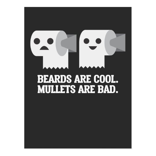 Toilet Paper Redneck Beards cool Mullets Bad Postcard | Zazzle.com