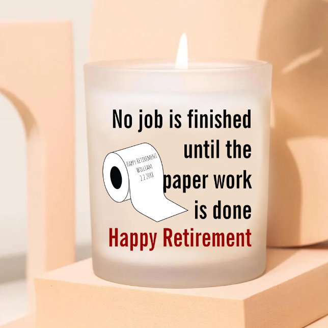 Toilet Paper Retirement Humorous Coworker friends Scented Candle (Toilet Paper Retirement Humorous Coworker friends Scented Candle)