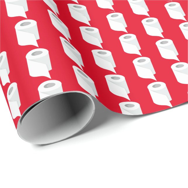 Toilet Paper Roll Funny Quarantine Theme Red (Roll Corner)