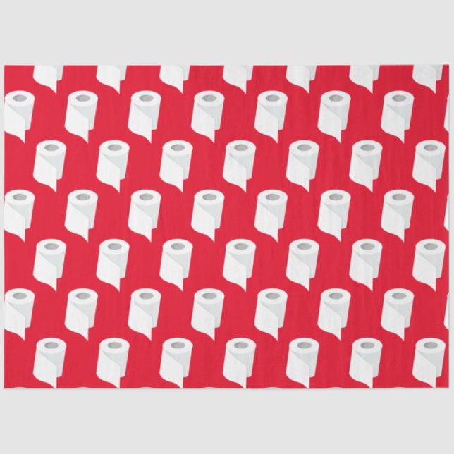 Toilet Paper Roll Funny Quarantine Theme Red (Front)