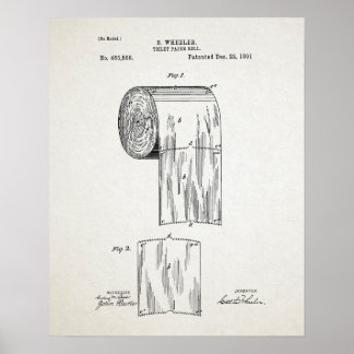 Toilet Paper Roll Patent Poster