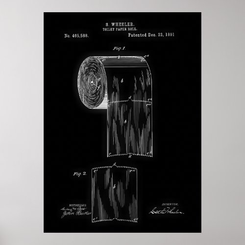 Toilet Paper Roll Patent Poster