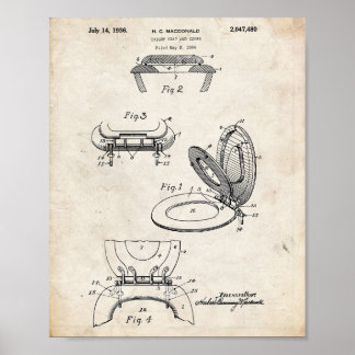 Toilet Paper Roll Patent Poster