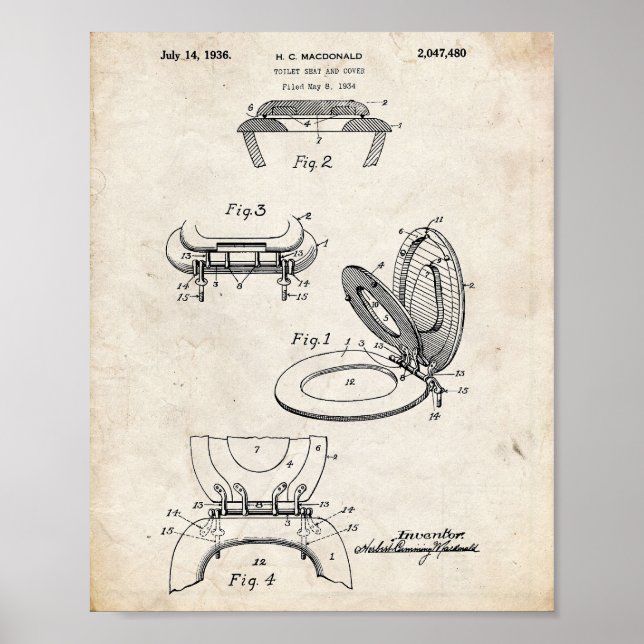 Toilet Paper Roll Patent Poster (Front)