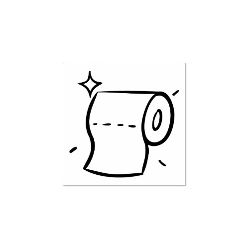Toilet Paper Rubber Stamp