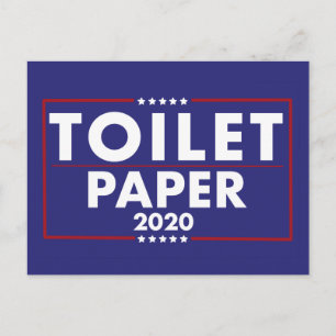 Toilet Paper satire Trump Pence 2020 sign humorous Postcard