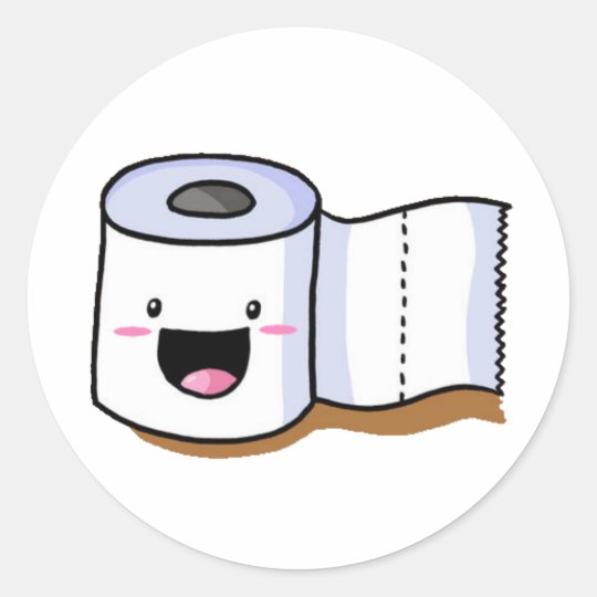 toilet paper sticker
