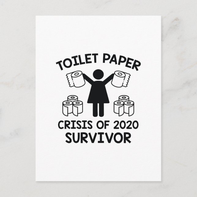 Toilet Paper Survivor Postcard (Front)