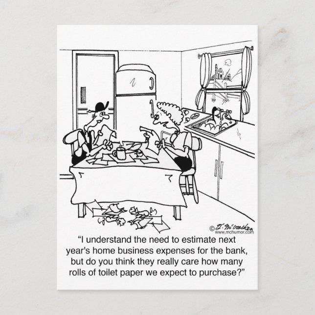 Toilet Paper & Taxes Postcard (Front)