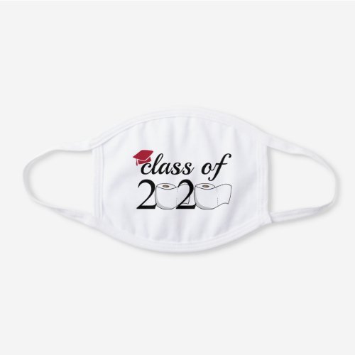 Toilet Paper theme Class of 2020 funny White Cotton Face Mask