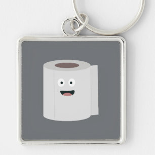Toilet paper with face keychain