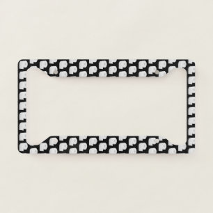 Toilet Patter Pattern License Plate Frame