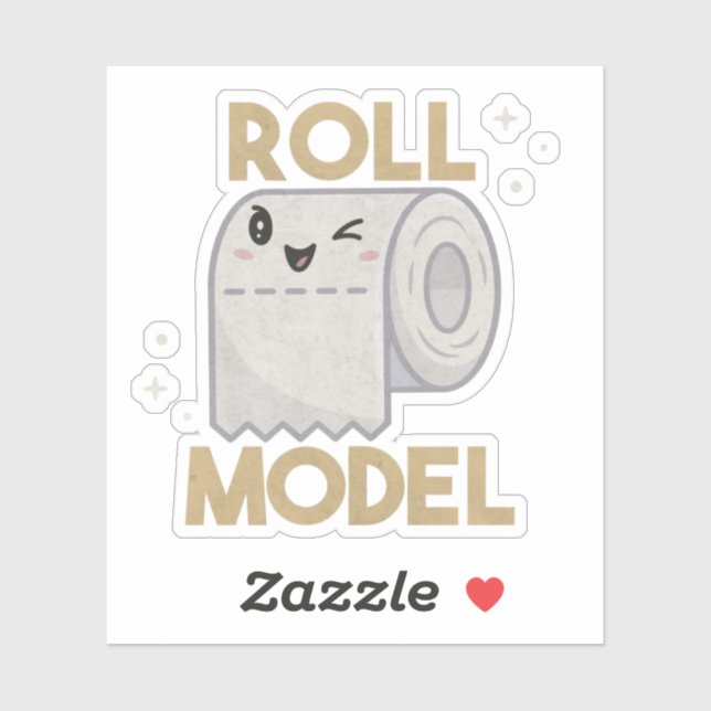 Toilet Pun: Roll Model Sticker (Sheet)