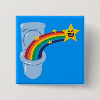 Toilet Rainbow Button