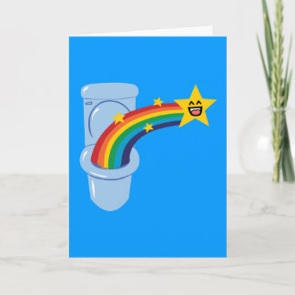 Toilet Rainbow Card