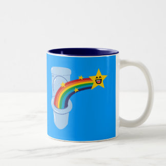 Toilet Rainbow Two-Tone Coffee Mug