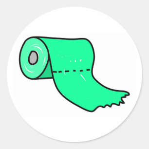Toilet Roll Classic Round Sticker