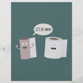 Toilet Roll Tissue Cartoon Flyer by i_love_cotton at Zazzle