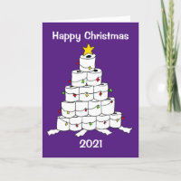 Toilet Roll Xmas Tree Holiday Card