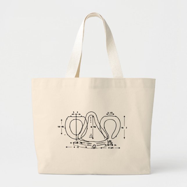 toilet seat large tote bag (Front)