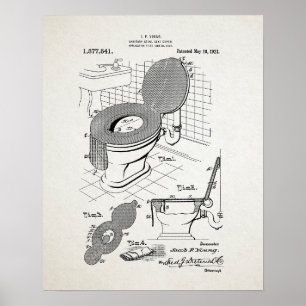Toilet Seat Patent Poster