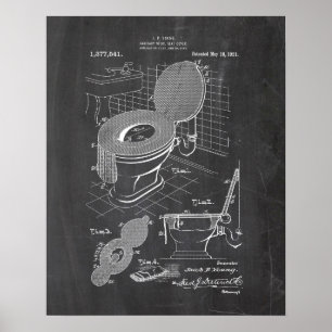 Toilet Seat Patent Poster
