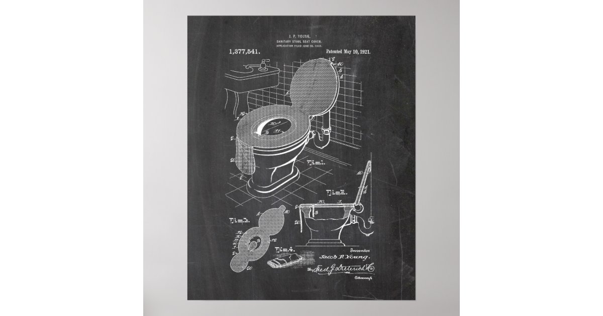Toilet Seat Patent Poster Zazzle