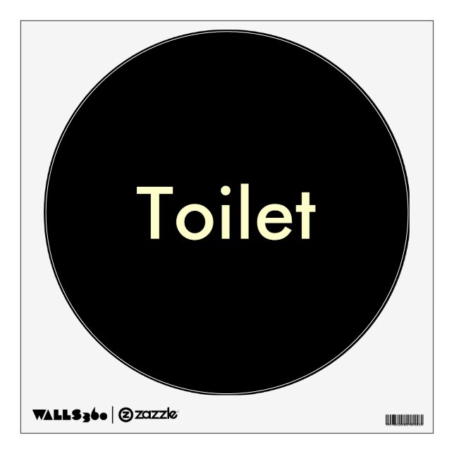 Toilet Sign Wall Sticker (Front)
