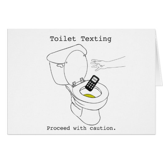Toilet Texting Cards (Front Horizontal)