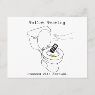 Toilet Texting Postcard