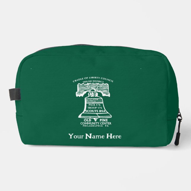 Toiletry Bag - Forest Green (Personalized) (Front)