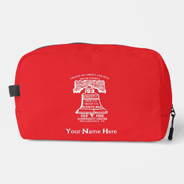 Toiletry Bag - Red (Personalized) (Front)