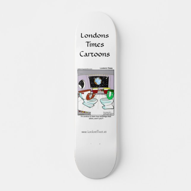 Toilets From Outer Space Funny SkateBoards (Front)