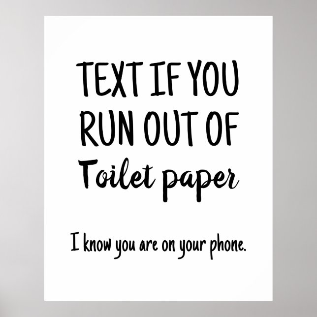 Toilette Humor, Funny Bathroom wall Art Poster (Front)
