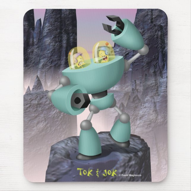 Tok & Jok TokBot vs JokBot Mousepad (Front)