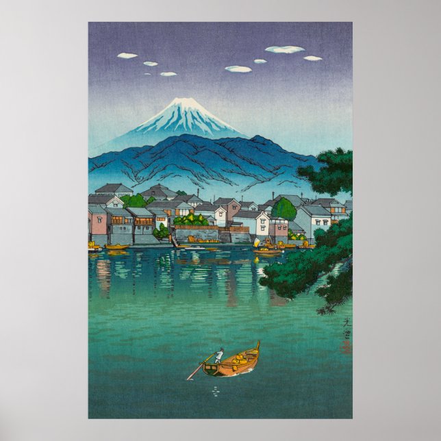 Tokaido Numazu Harbor by Tsuchiya Koitsu Poster (Front)