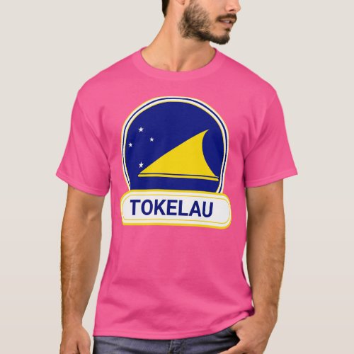 Tokelau Country Badge Tokelau Flag T_Shirt