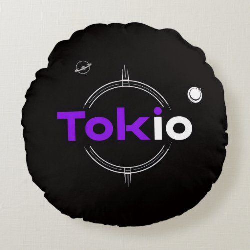 Tokio samurai round pillow