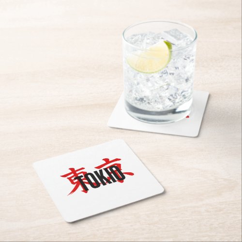 Tokio samurai square paper coaster