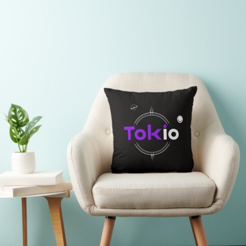 Tokio samurai throw pillow