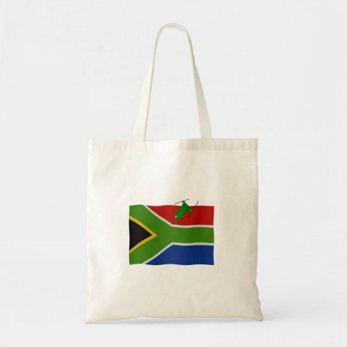 Tokolosh typetje skiing on the South African flag Tote Bag