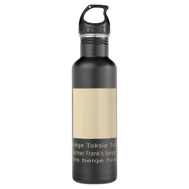 Toksie Turbie Beige on Beige Stainless Steel Water Bottle (Front)