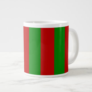 Toksie Turbie Christmas Green Red Stripes Giant Coffee Mug