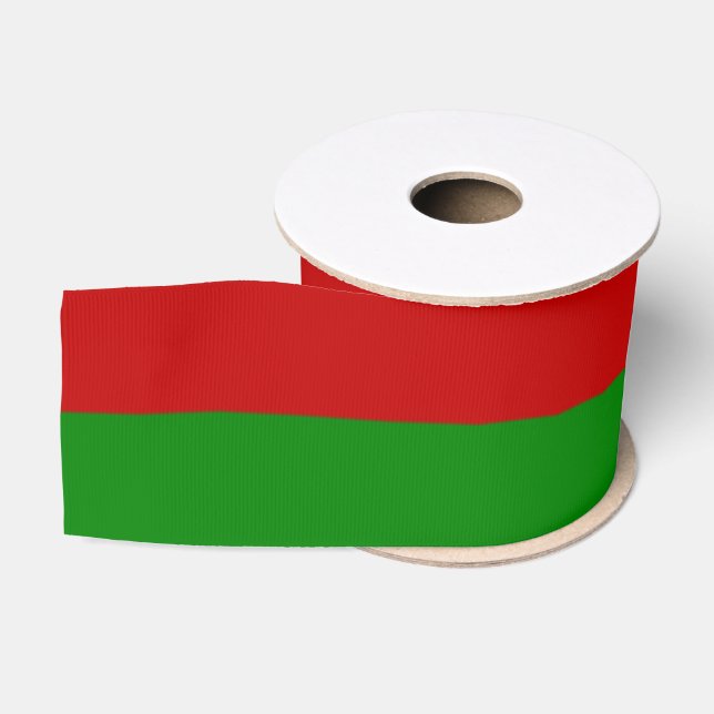 Toksie Turbie Christmas Green Red Stripes Grosgrain Ribbon (Spool)