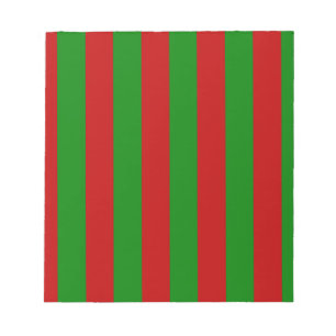Toksie Turbie Christmas Green Red Stripes Notepad