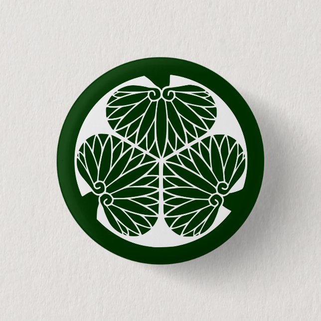 Tokugawa clan mon (crest) button (Front)